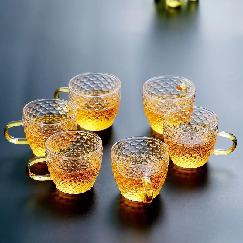 ガラスカップ,お茶,コーヒー,お茶,水用の小さなカップ型カッ - Coffee Tea And Sugar Set のレビューと価格