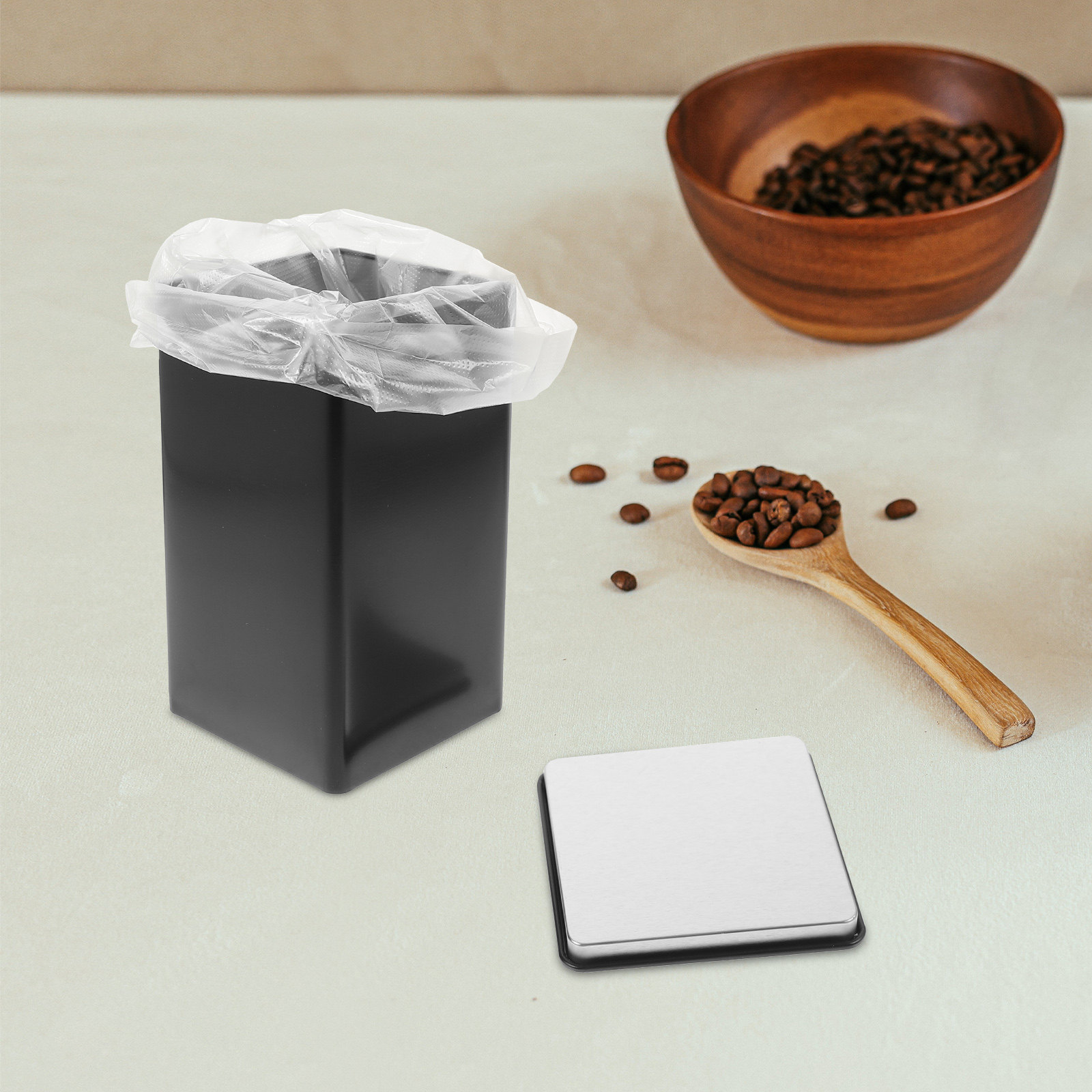 4個入り、大口径のブリキ製保存容器、平らな蓋付き、お茶、コー - Coffee Tea Sugar のレビューと価格