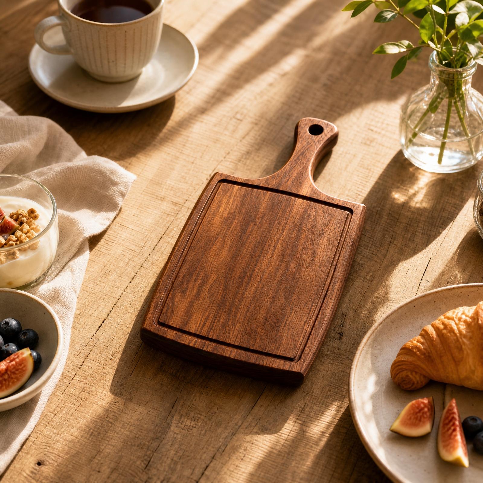 木製サービングトレイ。朝食、コーヒー、紅茶、カトラリーの収納 - Coffee Tea & Espresso Appliances のレビューと価格