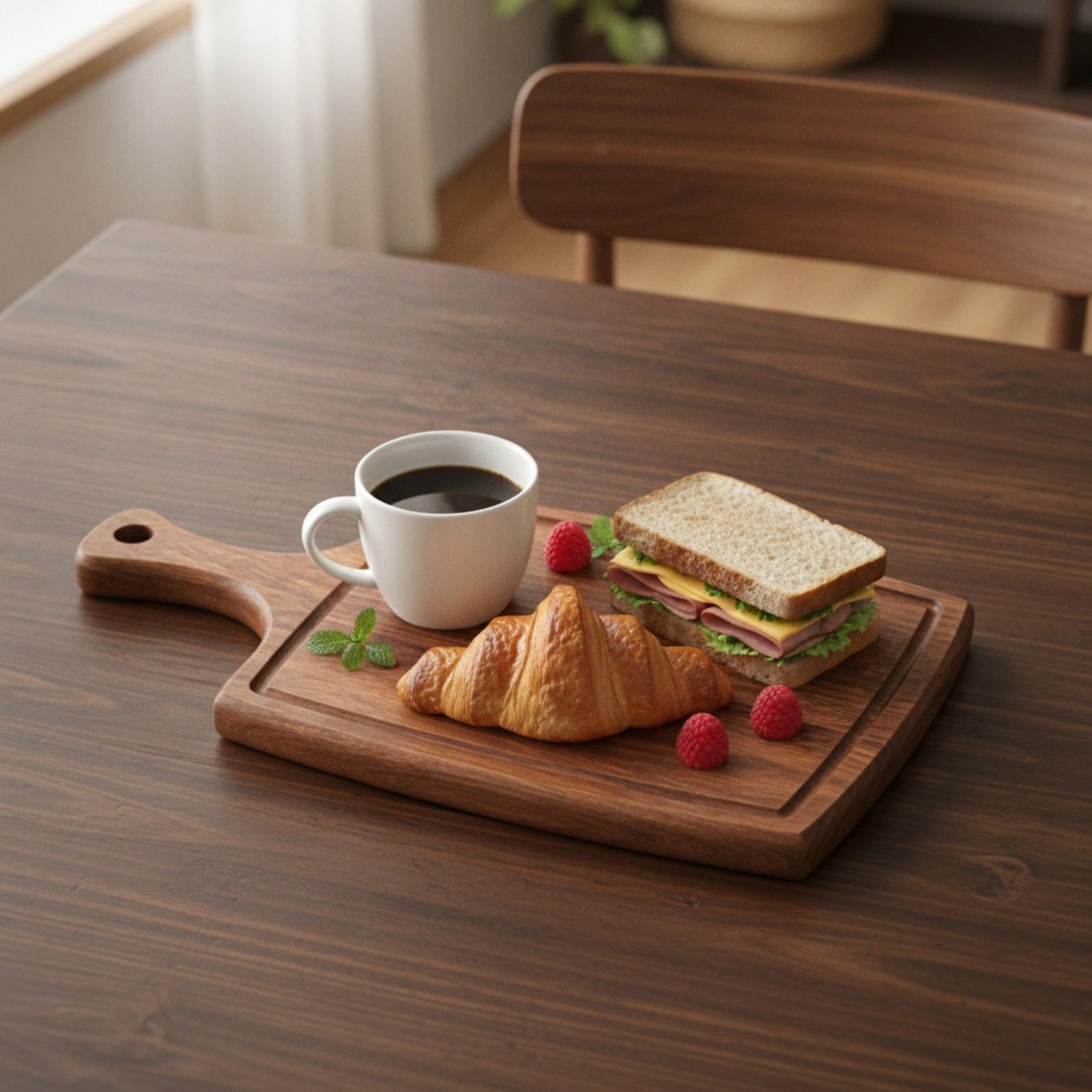 木製サービングトレイ。朝食、コーヒー、紅茶、カトラリーの収納 - Coffee Tea & Espresso Appliances のレビューと価格